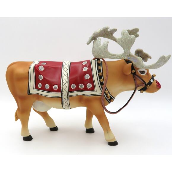 CowParade Moodolph #9147 Christmas Reindeer Cow Figurine 2002 Westland Giftware - Picture 6 of 12